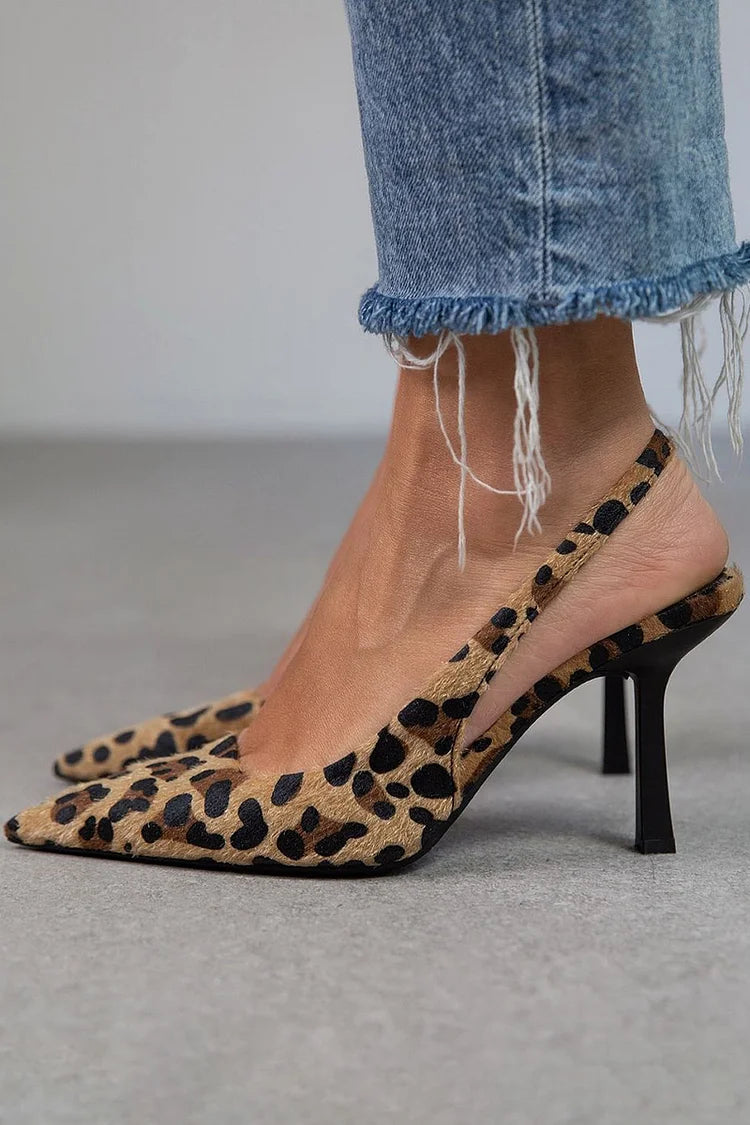 Angie | Leopard Slingback-Heels
