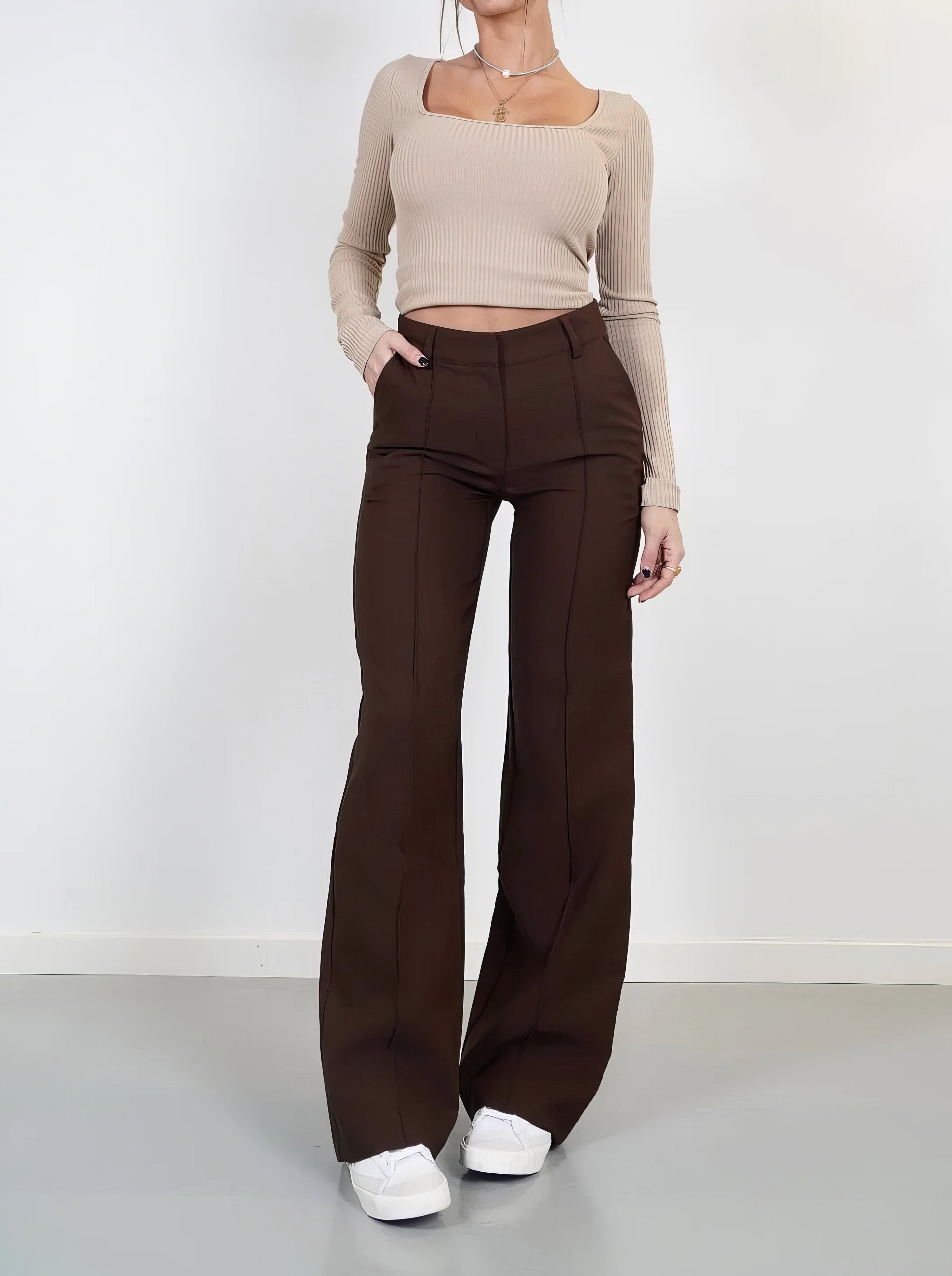 Casual Wide-Leg Hosen