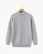 100% Cashmere Woven Half Zip