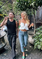 Crop Top mit Strasssteinen