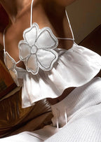 Crop Top mit Strasssteinen