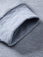 2 In 1 Waffle Notched Collar Sweatshirt