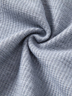 2 In 1 Waffle Notched Collar Sweatshirt