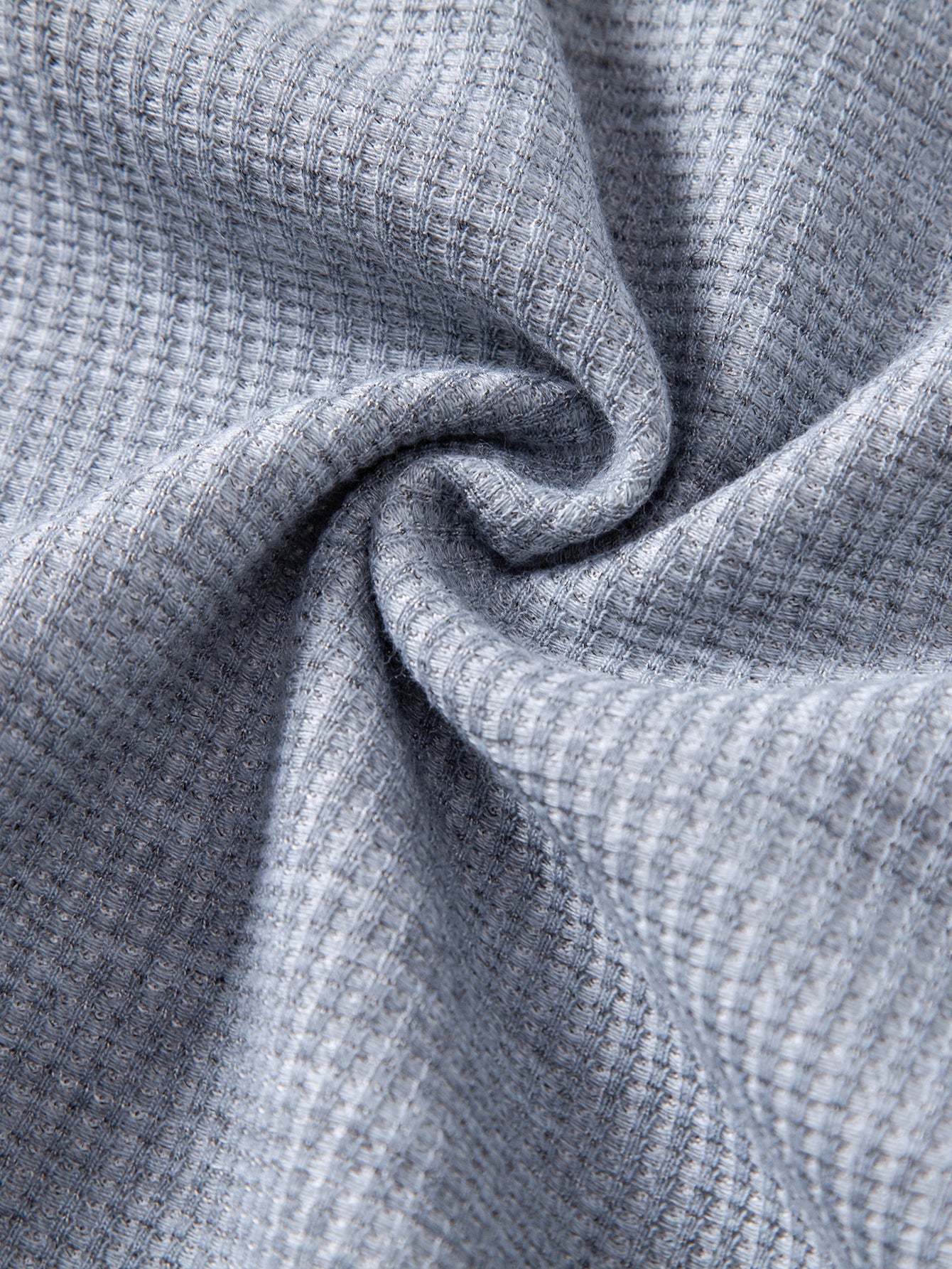 2 In 1 Waffle Notched Collar Sweatshirt