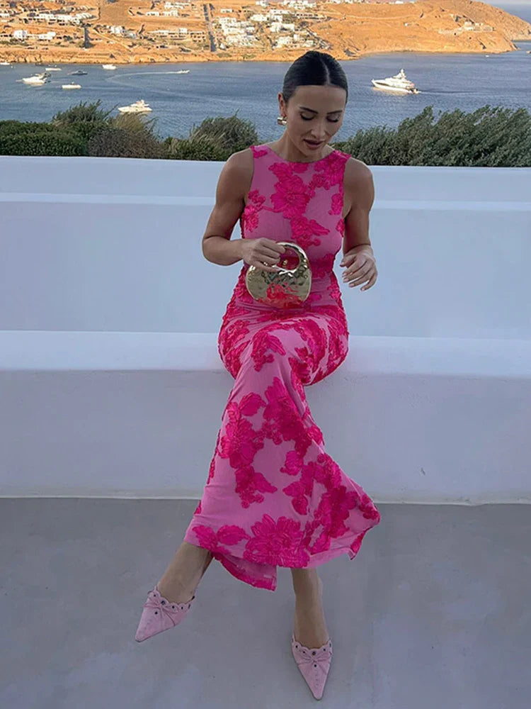 Elegantes Blumenkleid