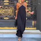 Maxikleid mit Cross-Neck-Ausschnitt